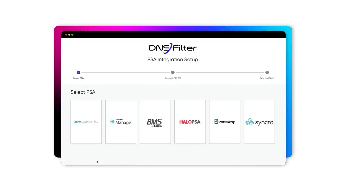 DNSFilter PSA Software Integration