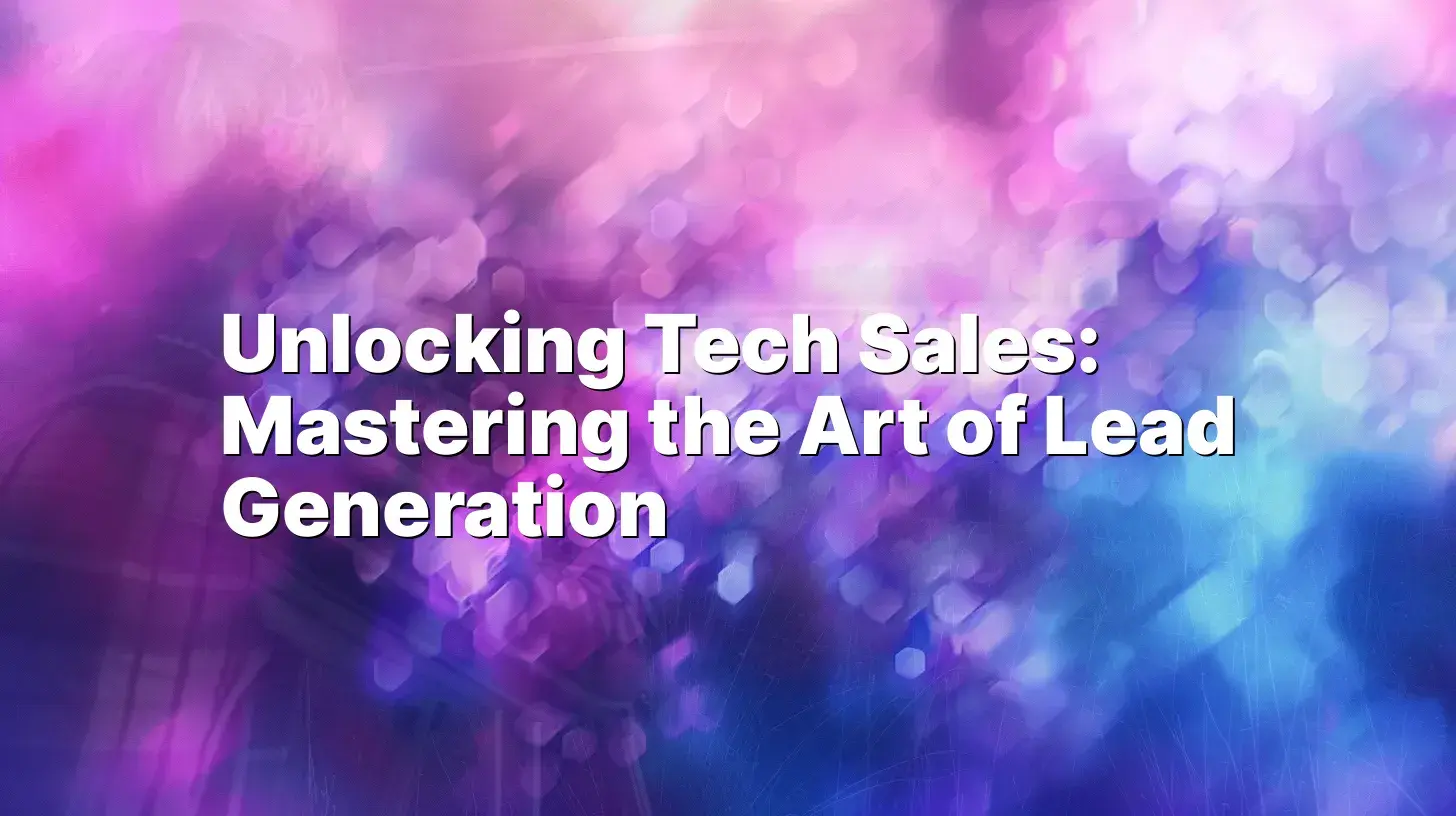 Unlocking Tech Sales: Mastering the Art of Lead Generation