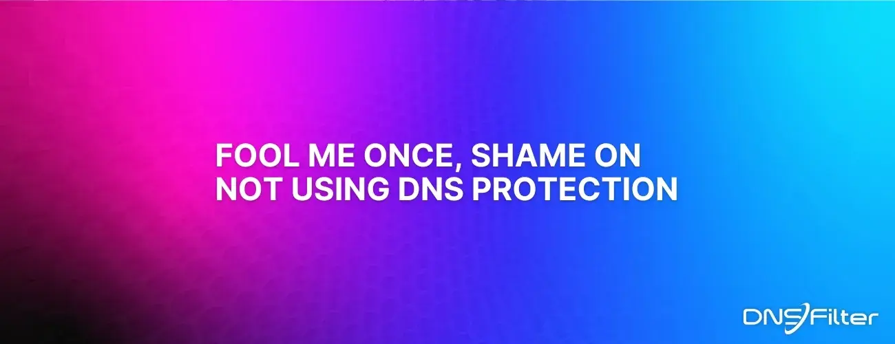 Fool me once, shame on not using DNS protection